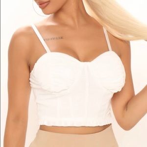 NWT White Fashion Nova Crop Top
